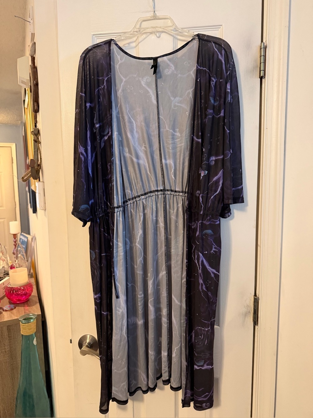 Disney Princess Sheer Black Trim Mesh Coverup Featuring Ursula